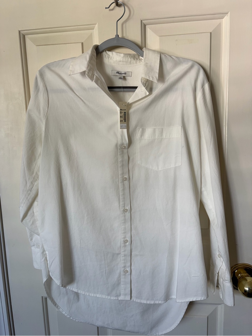 Madewell White Button-Down Shirt